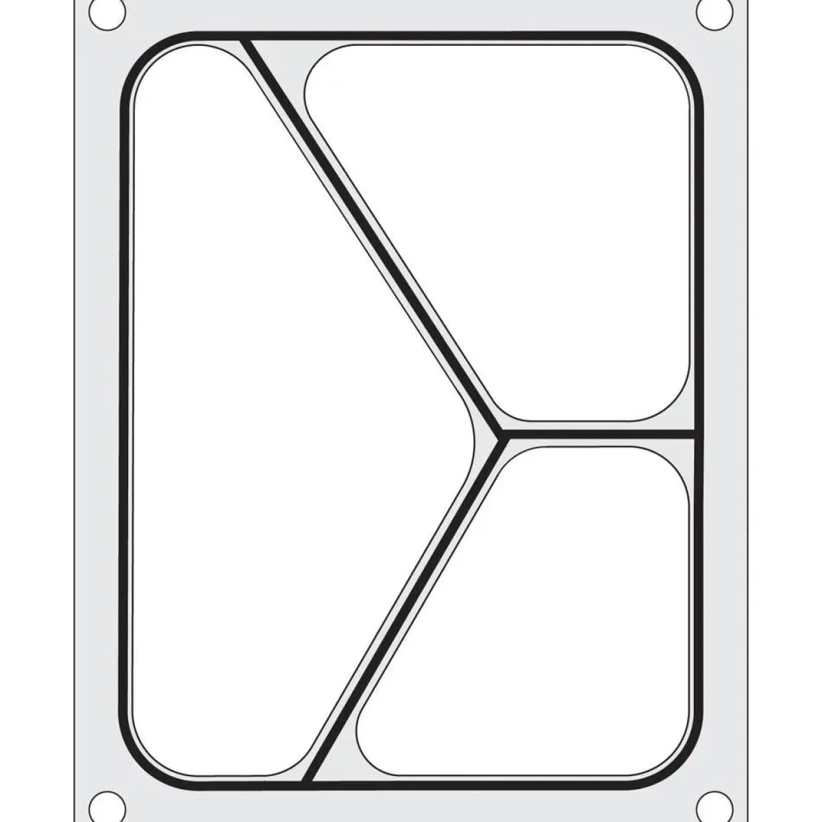 Hendi Traysealer matrix Driedelige container 227x178 mm Online