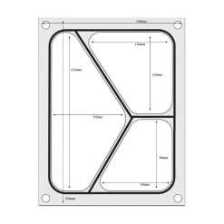 Hendi Traysealer matrix Driedelige container 227x178 mm Online