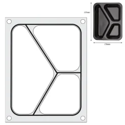 Hendi Traysealer matrix Driedelige container 227x178 mm Online