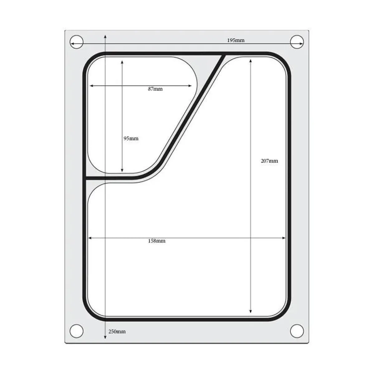 Hendi Traysealer matrix Tweedelige colt container 227x178 mm Discount
