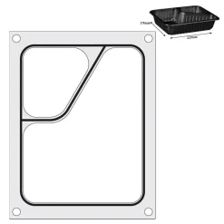 Hendi Traysealer matrix Tweedelige colt container 227x178 mm Discount