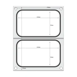 Hendi Traysealer matrix 2x container 178x113 mm Clearance