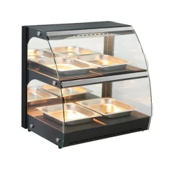 Hendi Warmhoudvitrine Quartz tweelaags New
