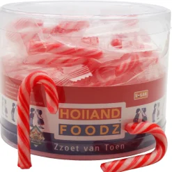 Holland Foodz Mini Zuurstok Rood-Wit 30st. Best