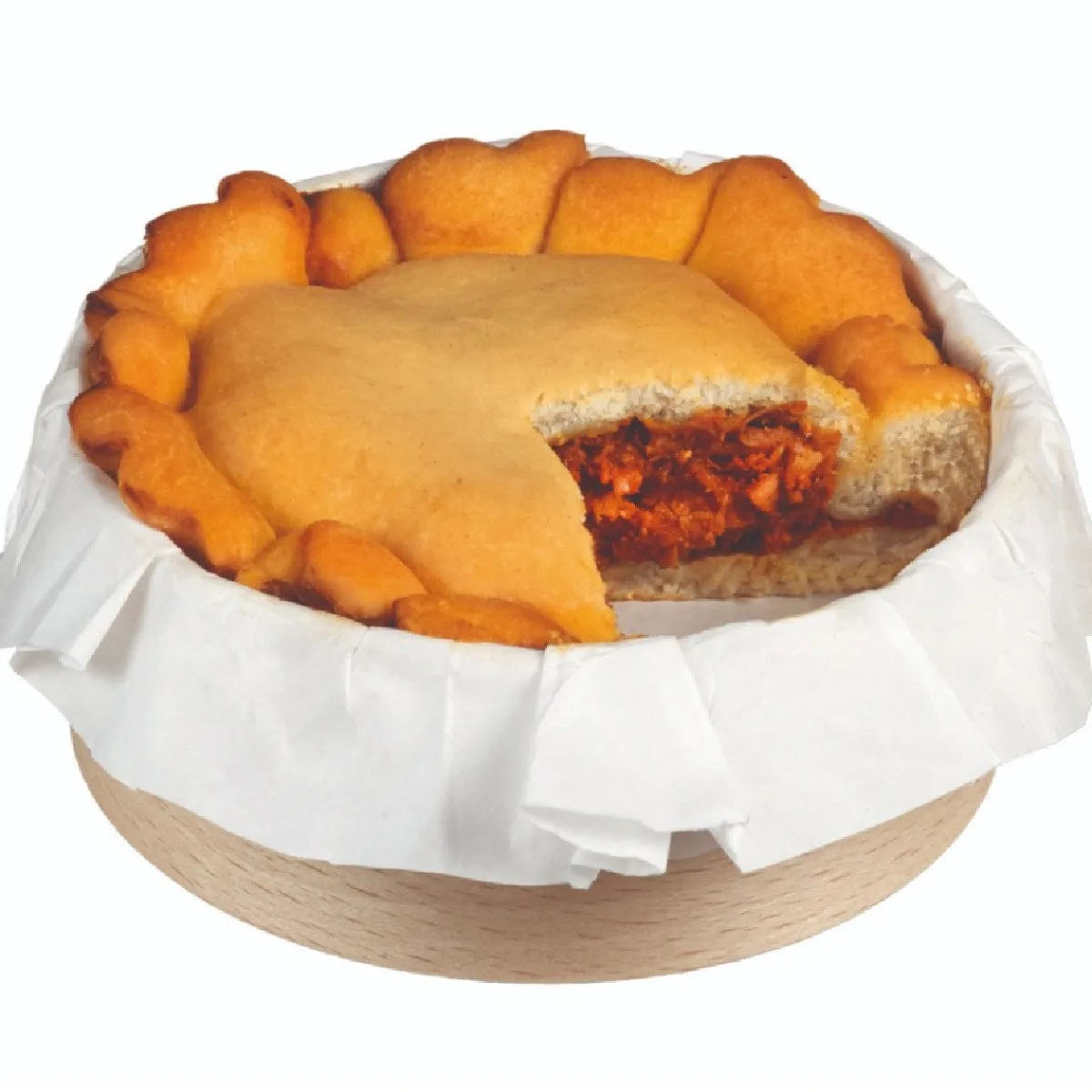 House of Marie HoM Bakring Hout met Bakpapier Ø10,5x4cm 4st.