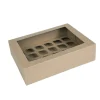House of Marie HoM Cupcake Doosje 24 MINI Kraft (incl tray met venster) 2st Online