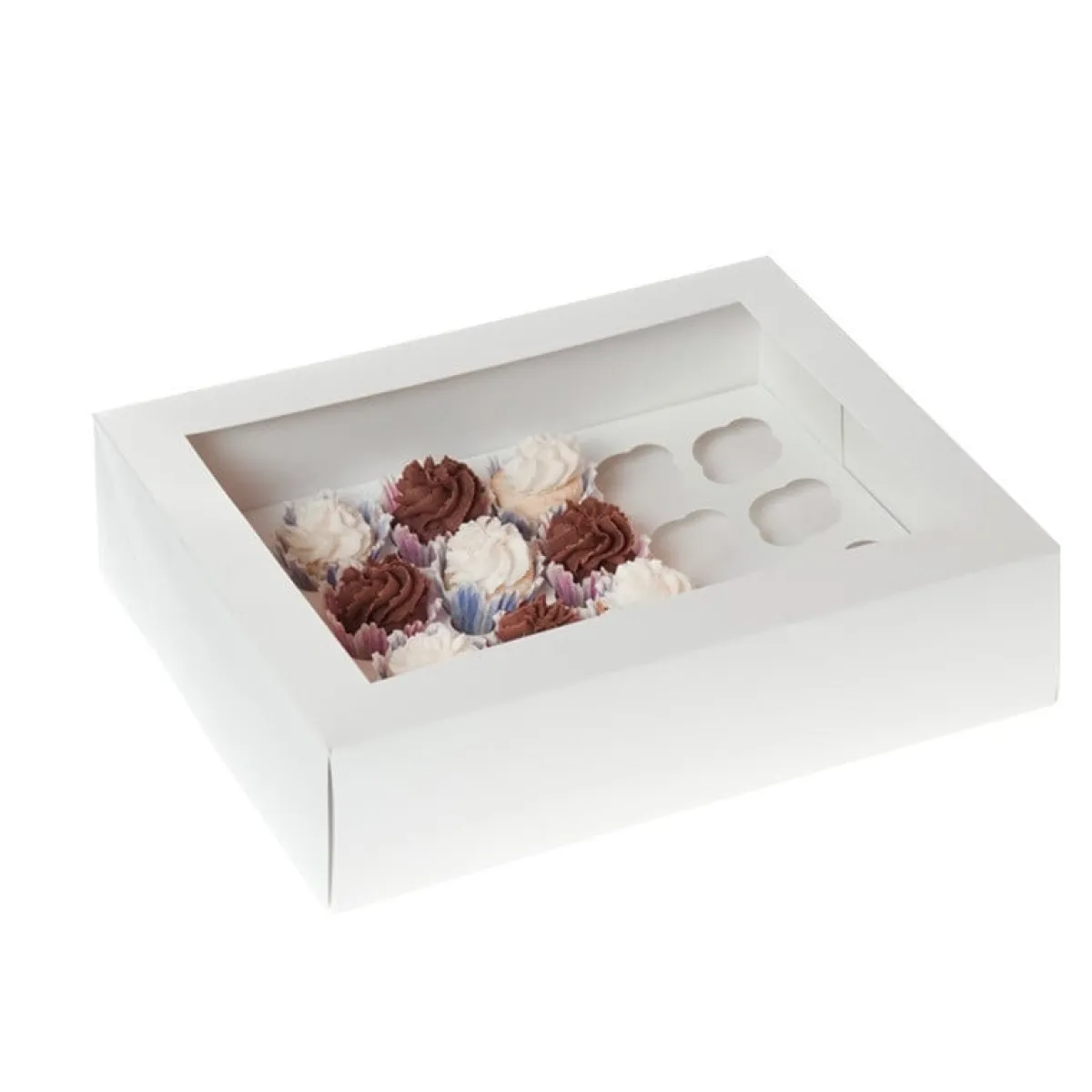 House of Marie HoM Cupcake Doosje 24 MINI Wit (incl. tray met venster) 2st. Online