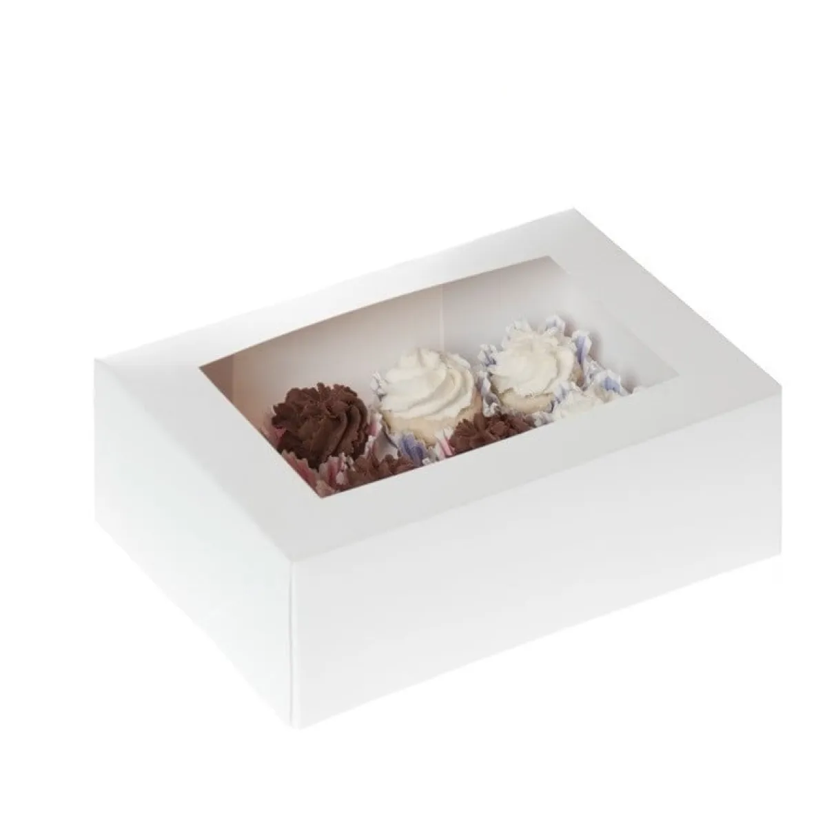 House of Marie HoM Cupcake Doosje 12 MINI Wit (incl tray met venster) 100st Best