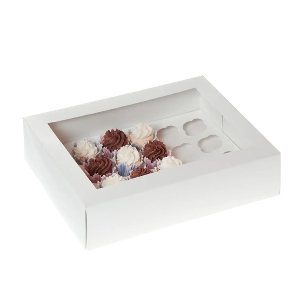 House of Marie HoM Cupcake Doosje 24 MINI Wit (incl tray met venster) 50st. Online