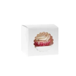 House of Marie HoM Cupcake Doosje 1 Wit (incl. tray met venster) 100st. Sale