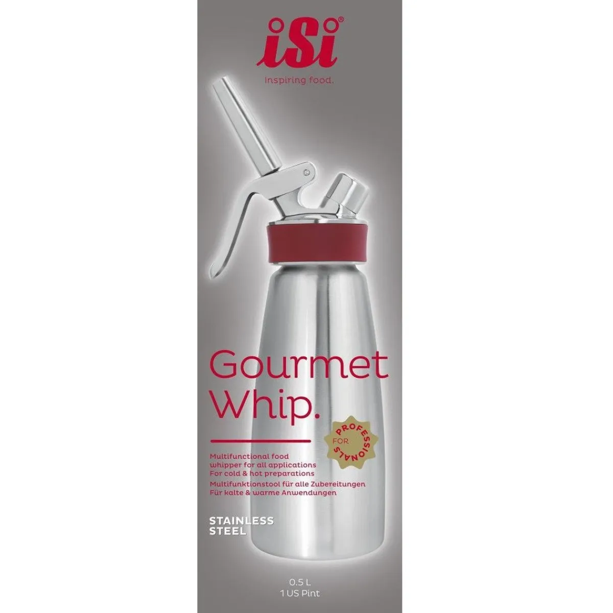 iSi Slagroomapparaat Gourmet Whip Plus 0,5L RVS Sale