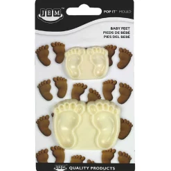 JEM Pop it uitsteker/mal Baby feet (baby voetjes) set/2 Online