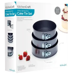 Kitchen Craft Springvormen Ø22-24-26cm Set/3 New