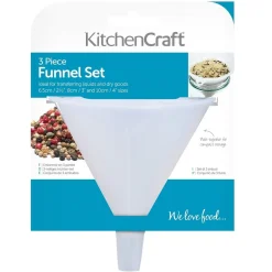Kitchen Craft Trechters 6,5-8-10cm Set/3 Clearance