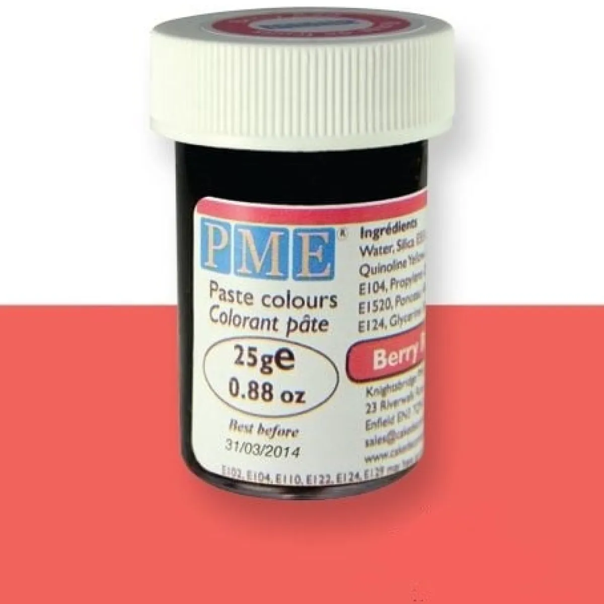 PME Kleurstof gel Berry Red 25 gram Hot