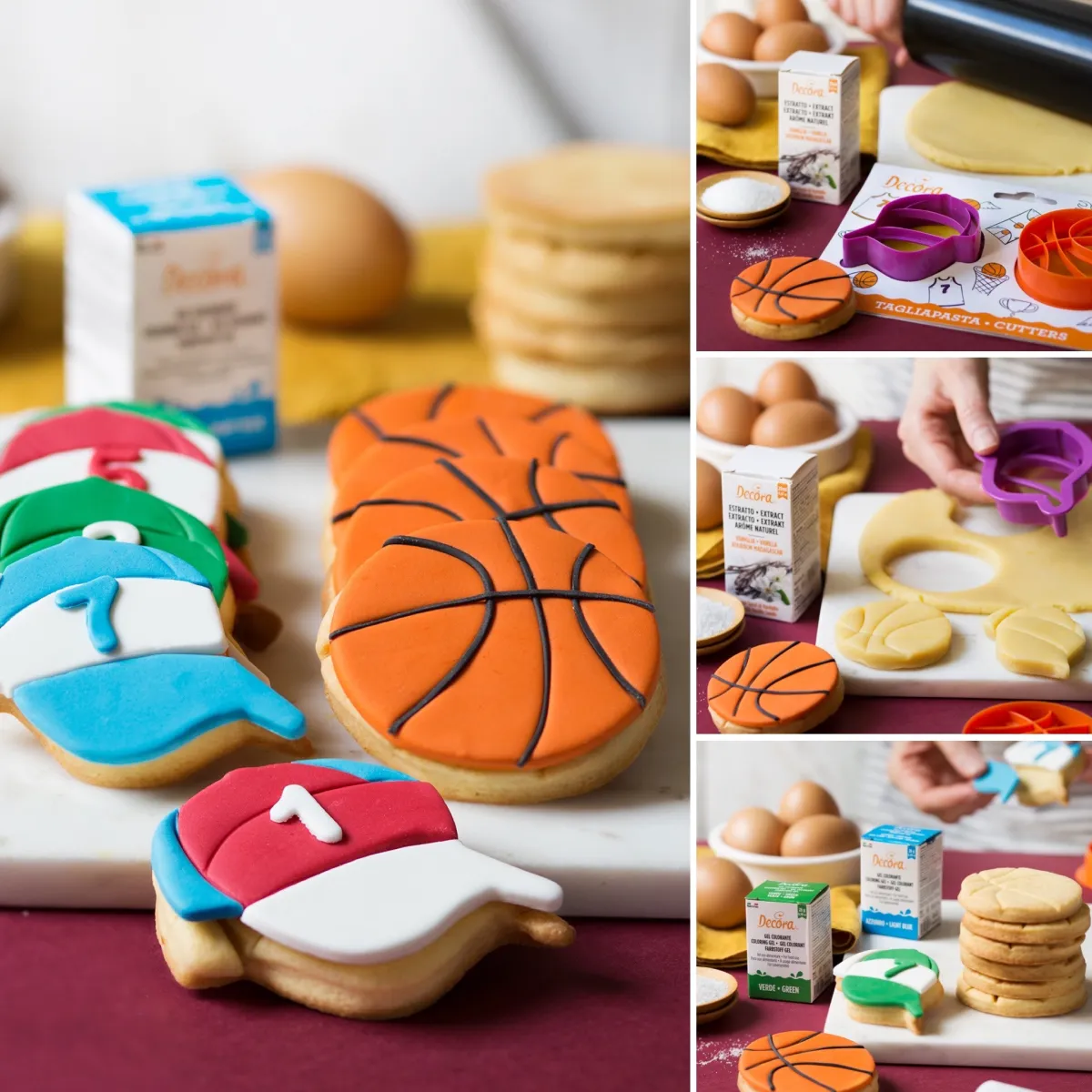 Decora Koekjes Uitsteker Basketbal en Pet Best