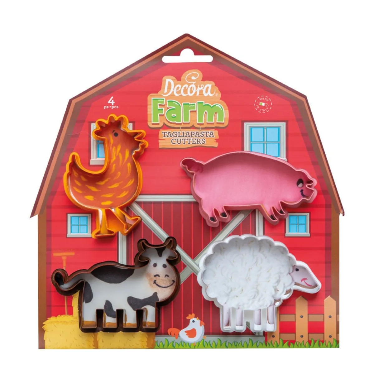 Decora Koekjes Uitstekers Boerderijdieren Set/4** New