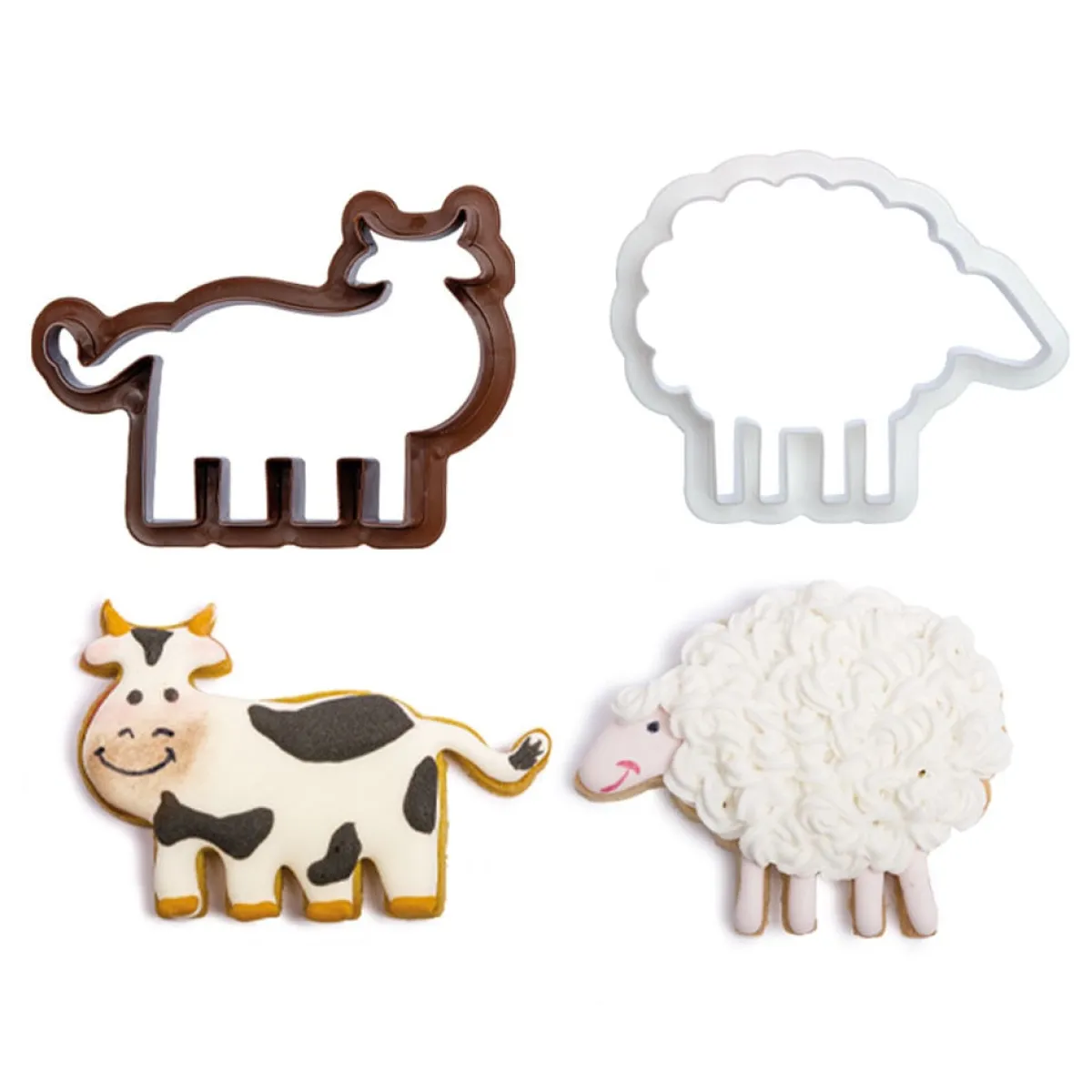 Decora Koekjes Uitstekers Boerderijdieren Set/4** New