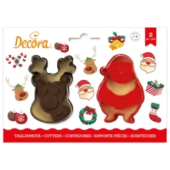 Decora Koekjes Uitstekerset Kerstman & Rendier Hot