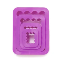 Decora Koekjes Uitstekerset Rechthoek met Kartel 4st. Hot