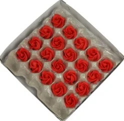Overig Marsepein rozen 5 blads 35mm 20 stuks, Rood Luxe