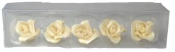 Overig Marsepein Rozen 5 Blads 40mm 5 stuks, Zilver klein Sale