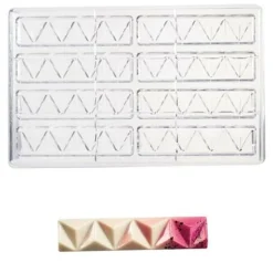Martellato Chocolademal Pyramide Tablet (8x) 12,3x2,7x1,2 cm New