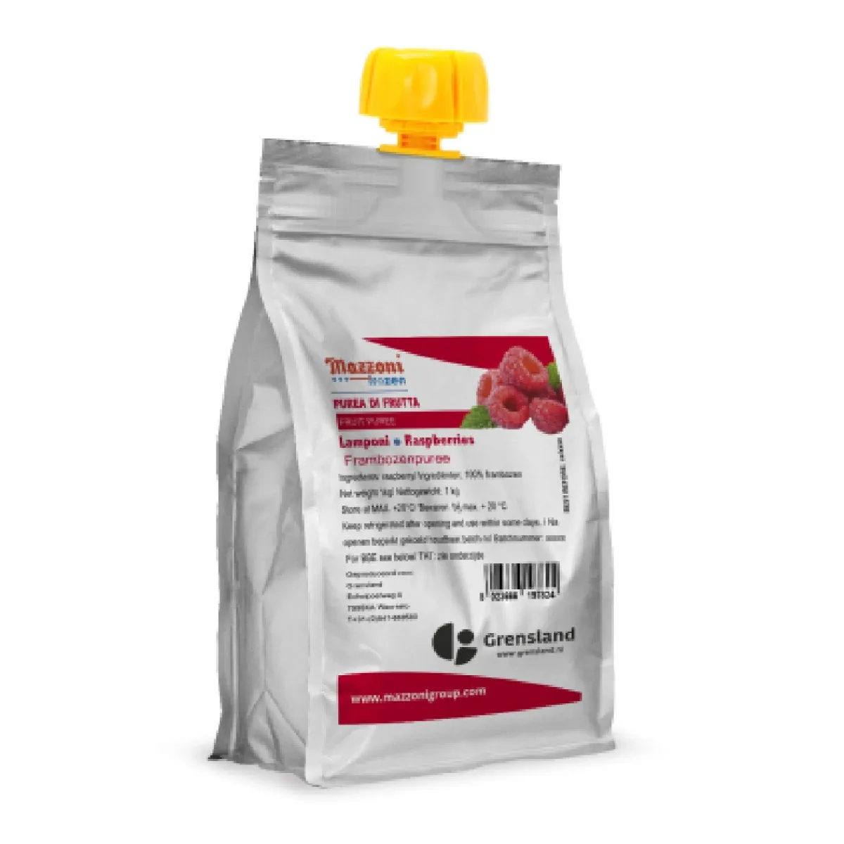 Grensland Mazzoni 100% Fruitpuree Framboos 1kg