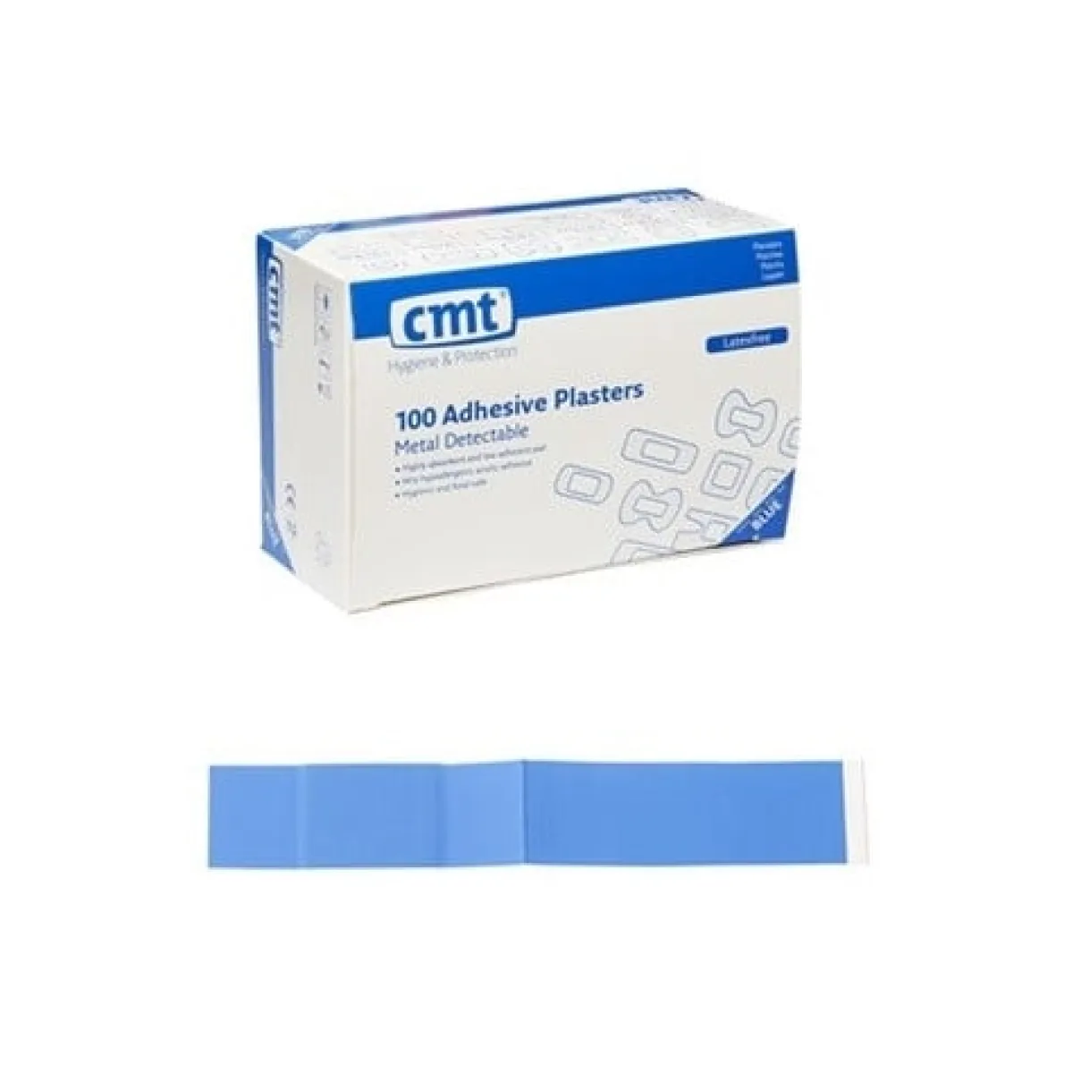 CMT Metaaldetectiepleisters blauw 20x120mm / 100st. Hot