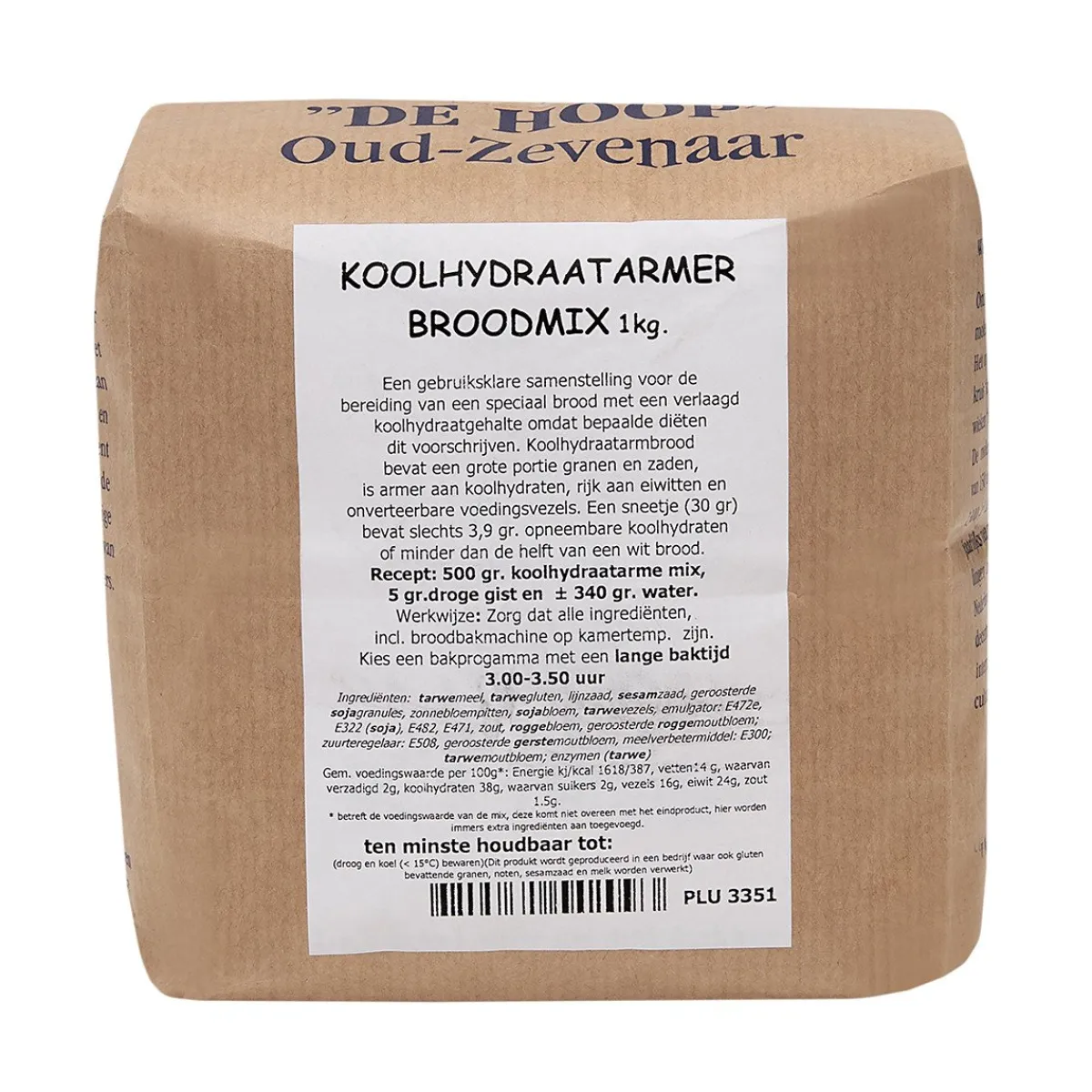 Molen de Hoop Koolhydraatarmer Broodmix 1kg Clearance