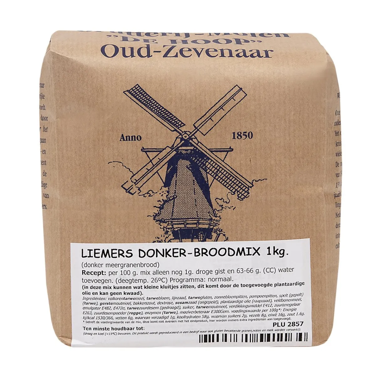 Molen de Hoop Liemers Donker Broodmix 1kg Outlet