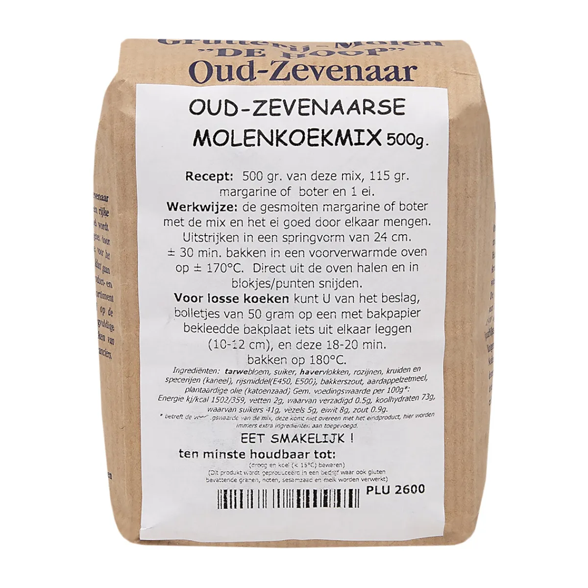 Molen de Hoop Oud Zevenaarse Molenkoekmix 500gr Hot