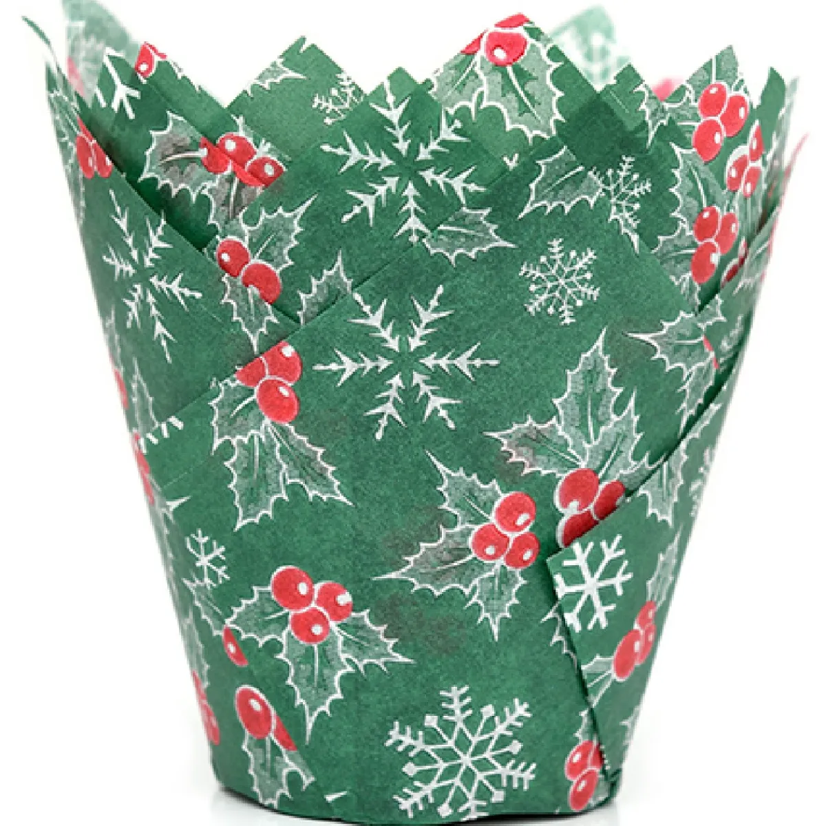 House of Marie Muffin Cups HoM Tulp Hulstblaadjes Kerst 36st. Discount