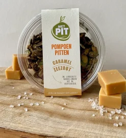 Met Pit Nederlandse Pompoenpitten Caramel Zeezout 150g Clearance