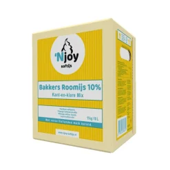 Njoy IJsmix Vloeibaar K+K Bakkers Roomijs 10% (10 liter) Hot