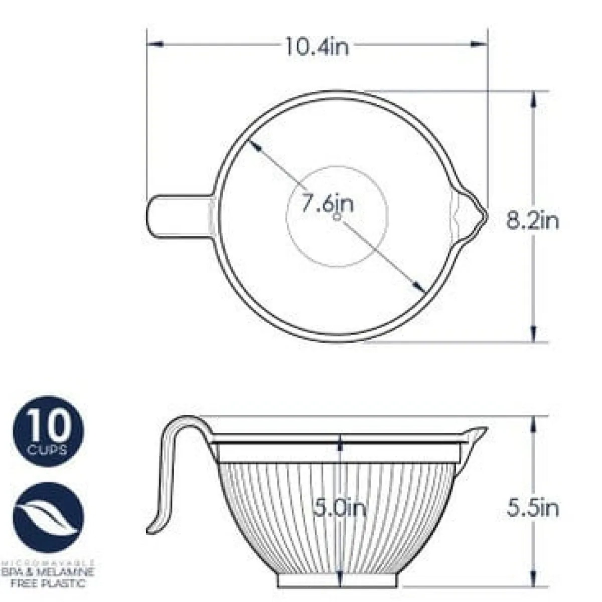 Nordic Ware Beslagkom Kunststof 2,4L (Ø19cm) Clearance