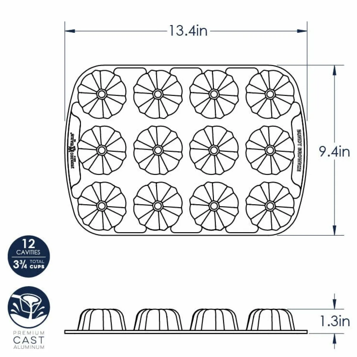 Nordic Ware Brownie Bundt Bakvorm Outlet