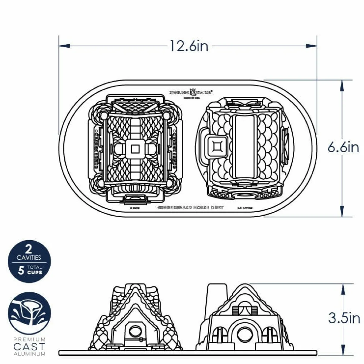 Nordic Ware Gingerbreadhuis Duet Bakvorm Discount
