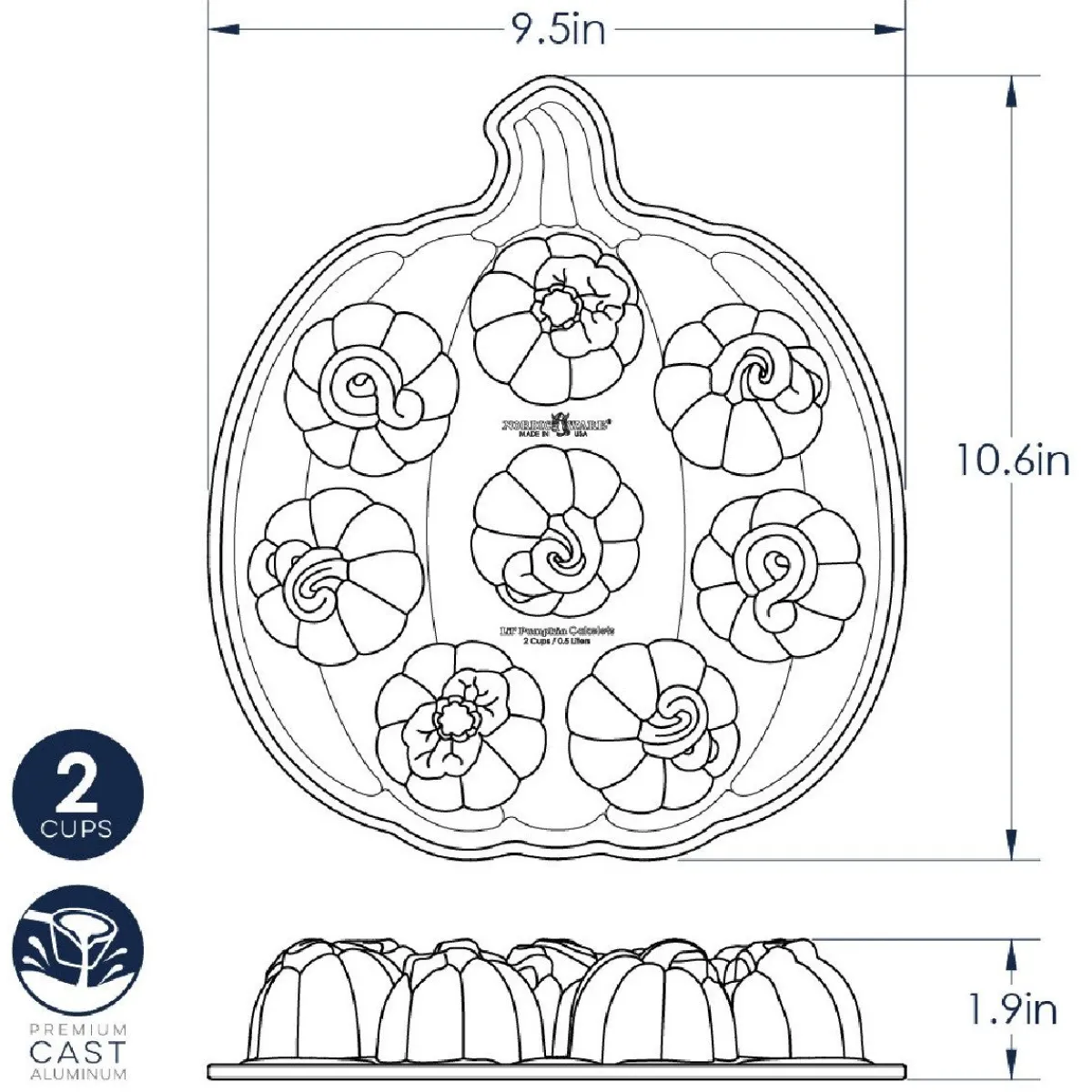 Nordic Ware Kleine Pompoenen Bakvorm Clearance