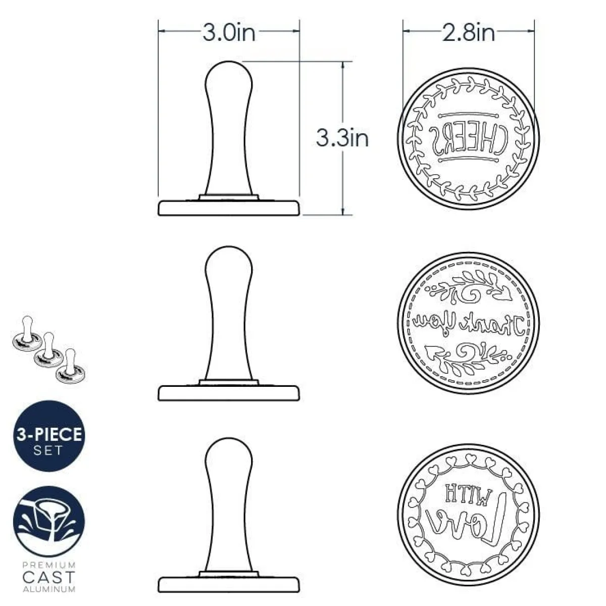Nordic Ware Koekjesstempel Greetings Set/3 Best