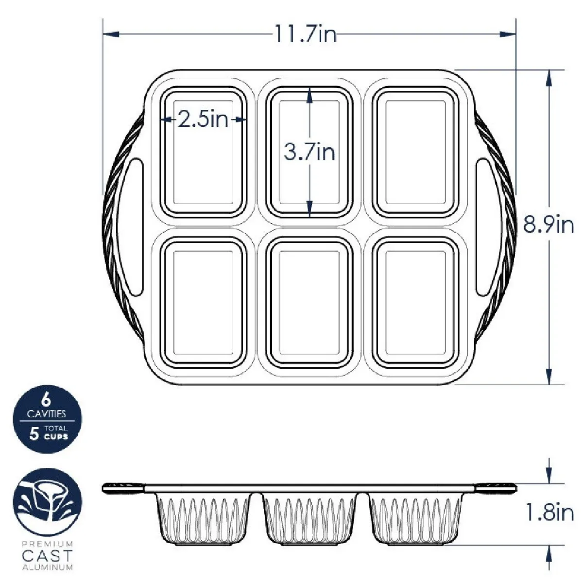 Nordic Ware ProCast Mini Loaf Bakvorm Best