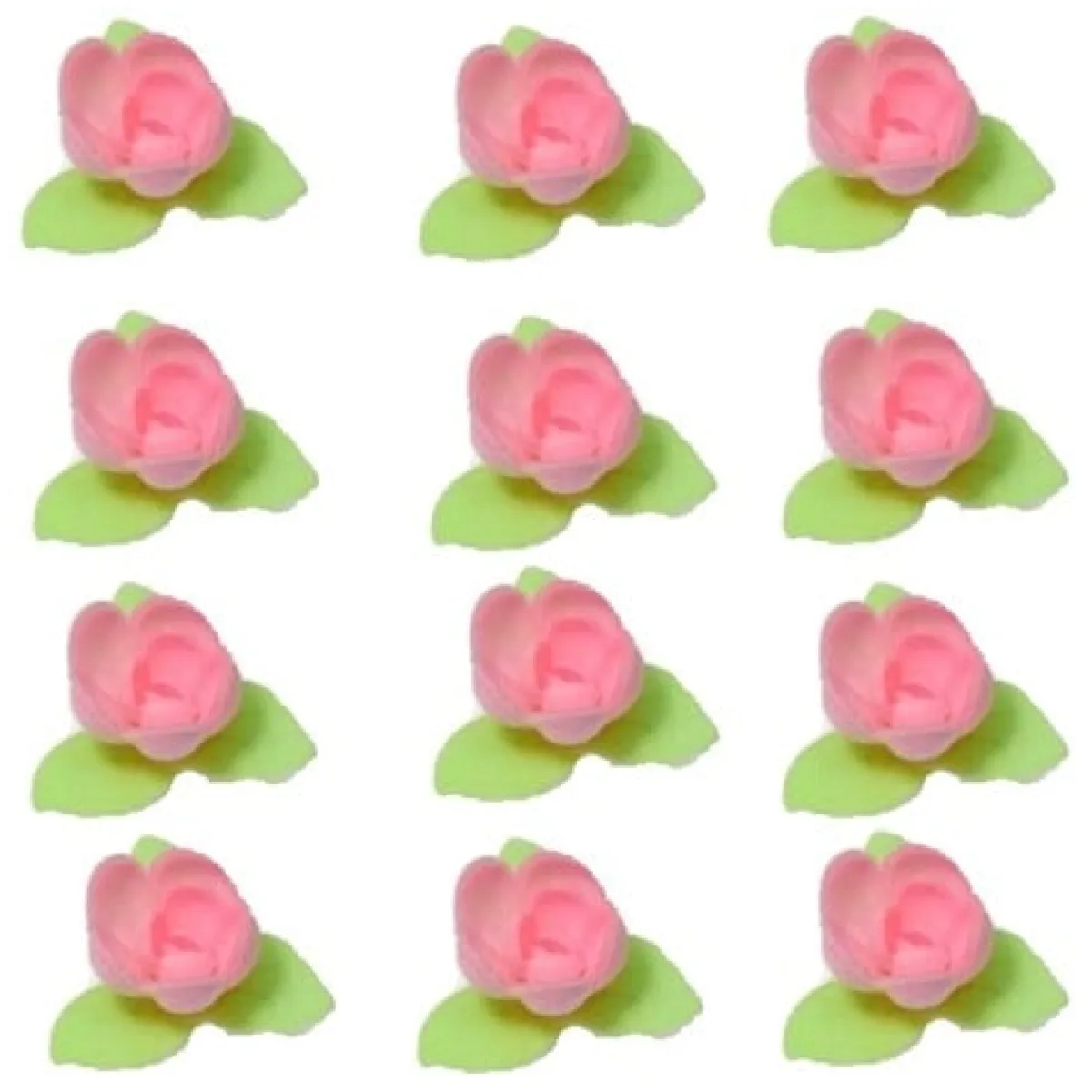 Overig Ouwel rozen met 3 groene blaadjes Roze, 81 stuks