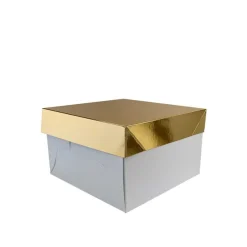 Decora Panettonedoos Wit met Goud 24x24x15(h)cm Sale