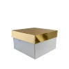 Decora Panettonedoos Wit met Goud 20x20x20(h)cm Hot