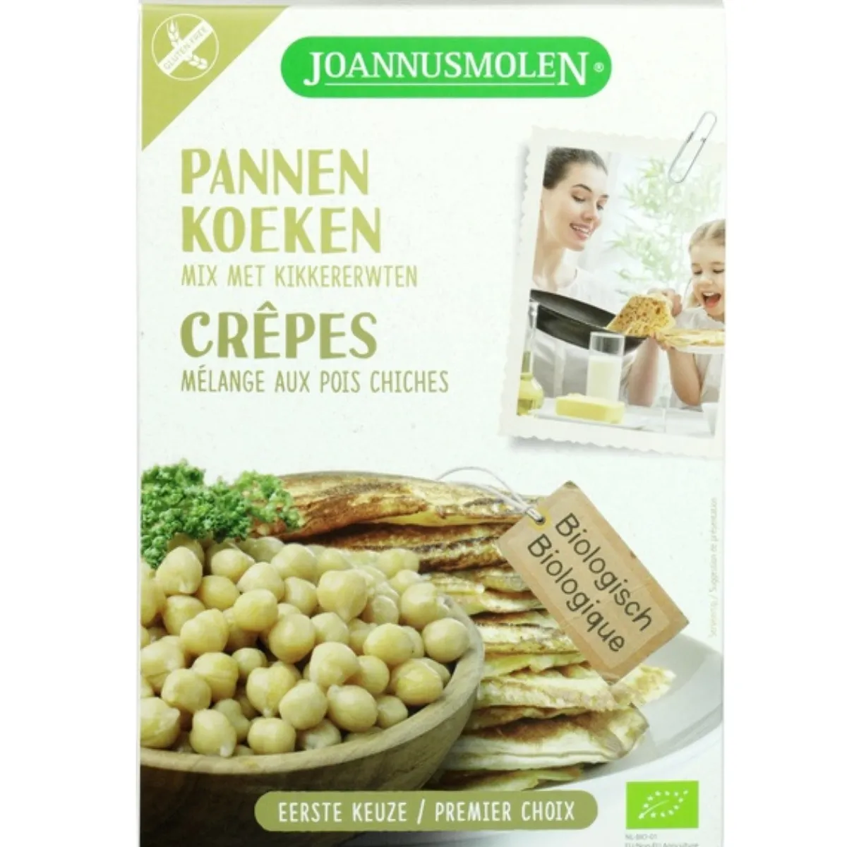 Joannusmolen Pannenkoekenmix Kikkererwten Biologisch (Glutenvrij) 300g Sale