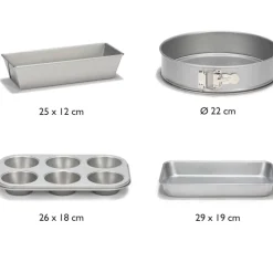 Patisse Bakvormen Silver-Top Set/4** Best