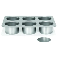 Patisse Mini Cheesecake Bakvorm Losse Bodems Silver-Top Ø8cm Outlet