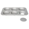 Patisse Mini Quichevorm Losse Bodem Silver-Top 6xØ10cm Hot