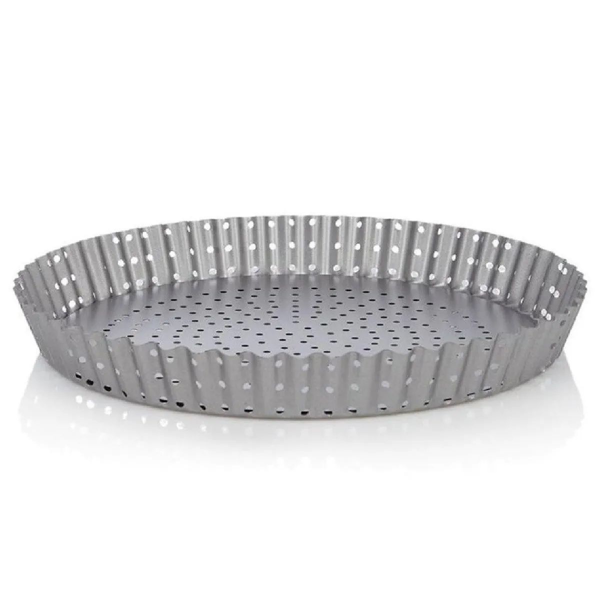Patisse Quichevorm Geperforeerd Losse Bodem Silver-Top Ø28cm New