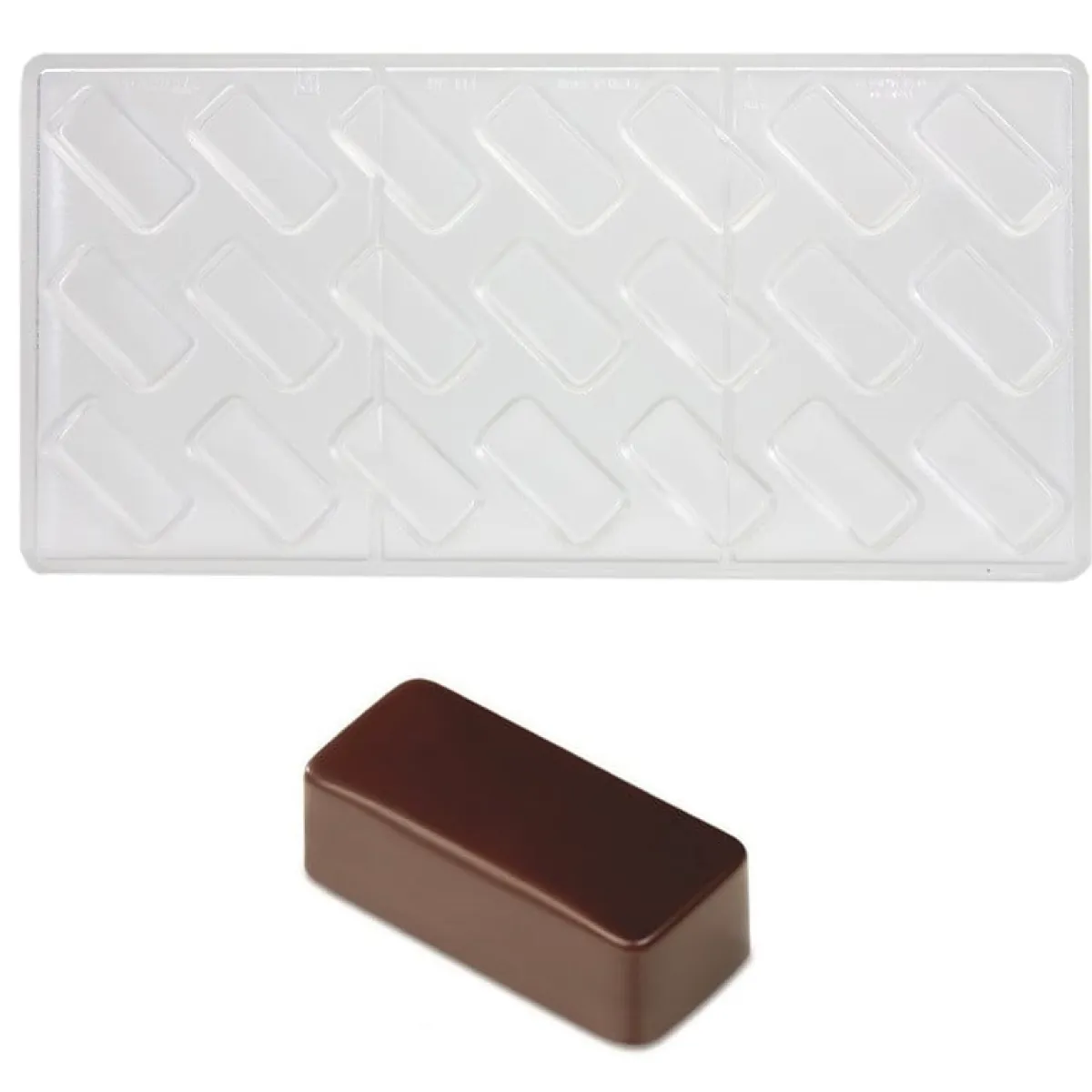 Pavoni Bonbonvorm Rechthoekig Smooth (21x) 37x16mm Sale